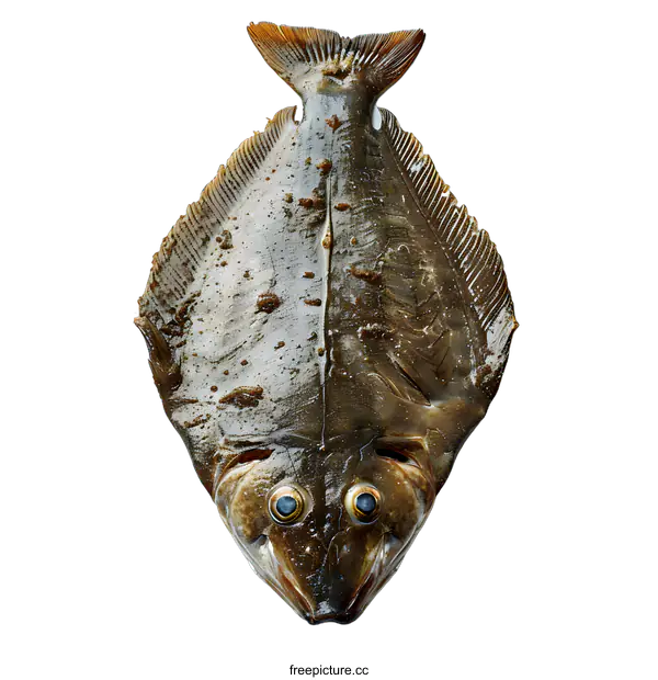 [Transparent Background PNG]Fresh Flounder Fish On White Background