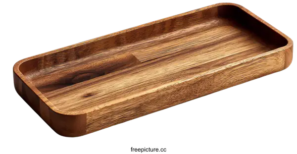 [Transparent Background PNG]Wooden Rectangular Serving Tray