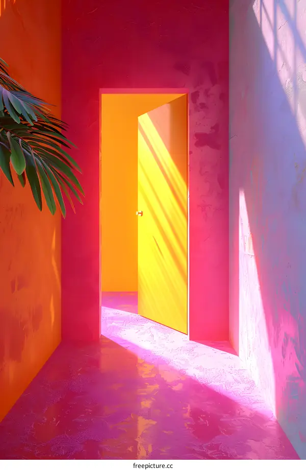 pink and yellow room