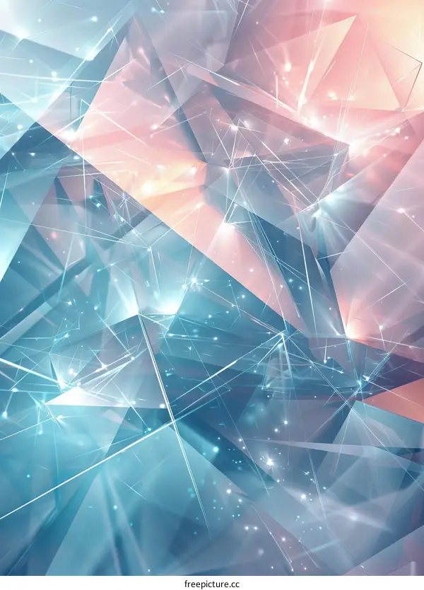 Pink and Blue Abstract Shattered Glass Background