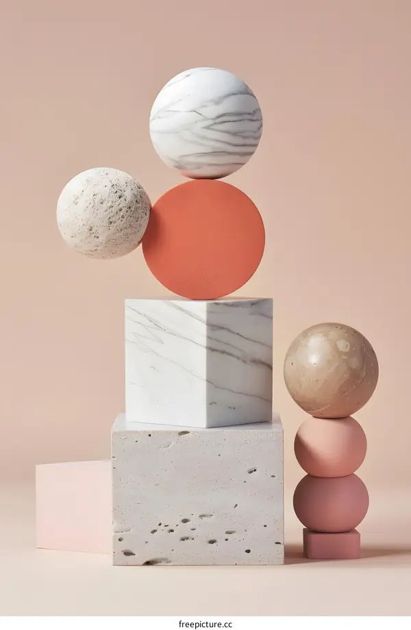 Abstract Shapes Stacked On Top Of Each Other