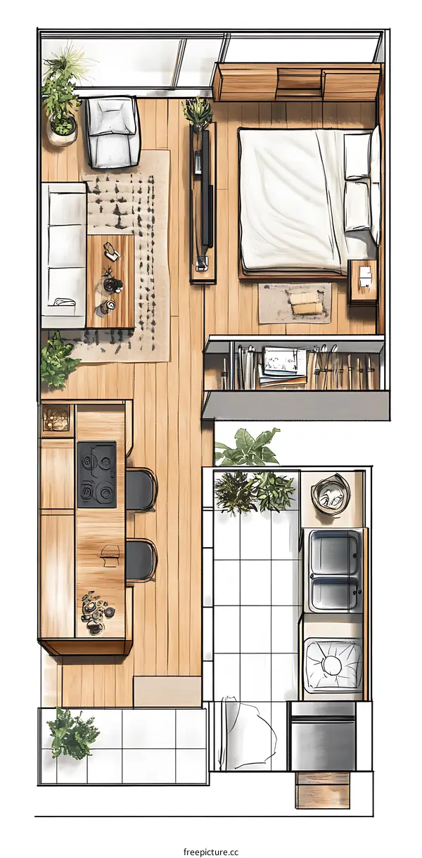 Modern Apartment Floor Plan Design