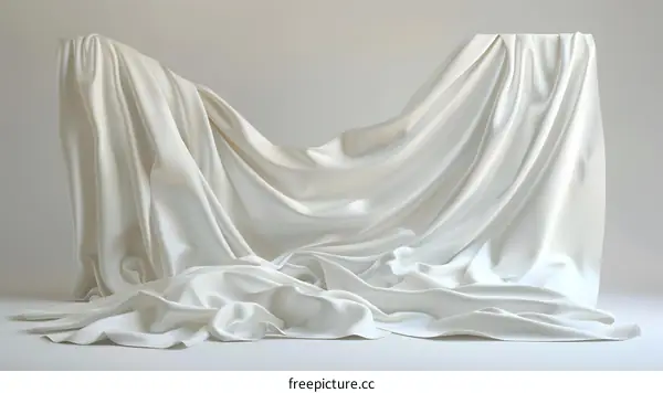 White Fabric Draped on a Table