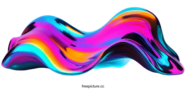 [Transparent Background PNG]Abstract Colorful Liquid Shape Design