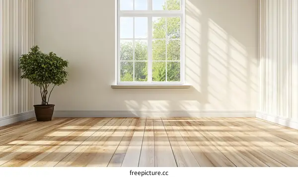 Empty Room Interior Design with Natural Light