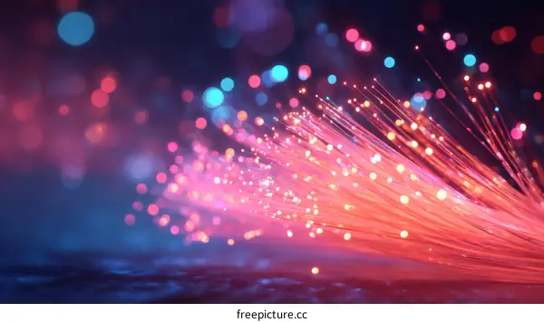 Abstract Fiber Optics Light Design