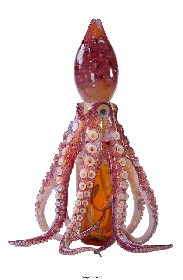[Transparent Background PNG]Octopus in a Bottle