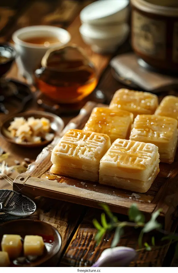 Chinese Pastry With Honey And Tea