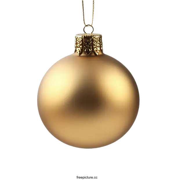 [Transparent Background PNG]Golden Christmas Ornament
