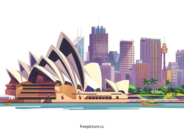 Sydney Opera House Skyline Illustration
