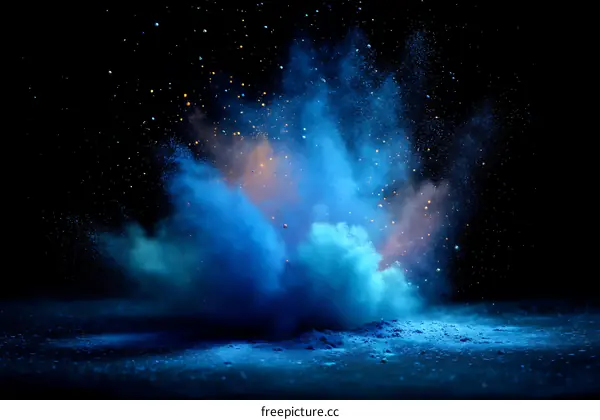 Abstract Colorful Powder Explosion