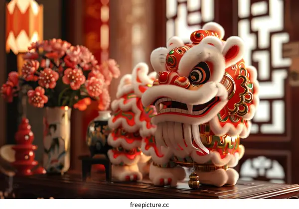 Mesmerizing Chinese Lion Dance Performance at Lunar New Year Celebrations