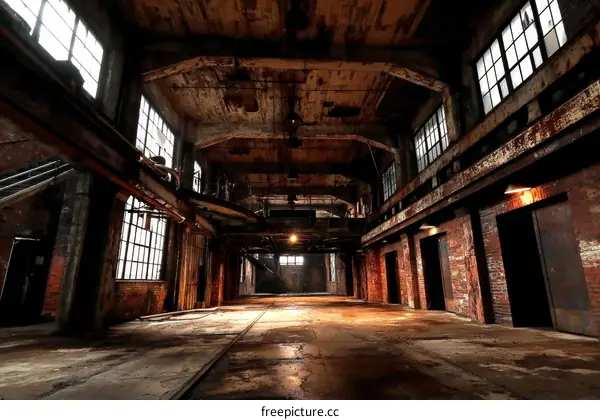 Abandoned Industrial Building Interior