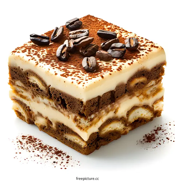 Classic Tiramisu Cake Slice