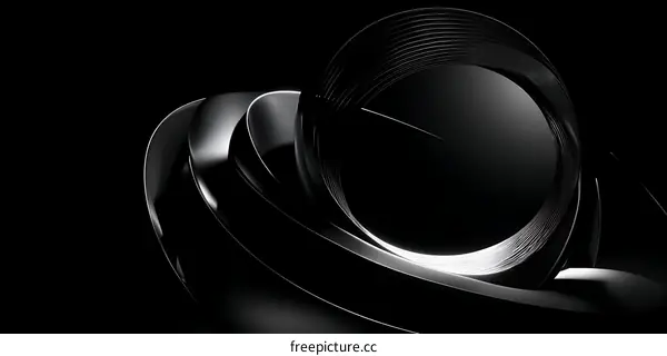 Abstract Black Geometric Shapes Design