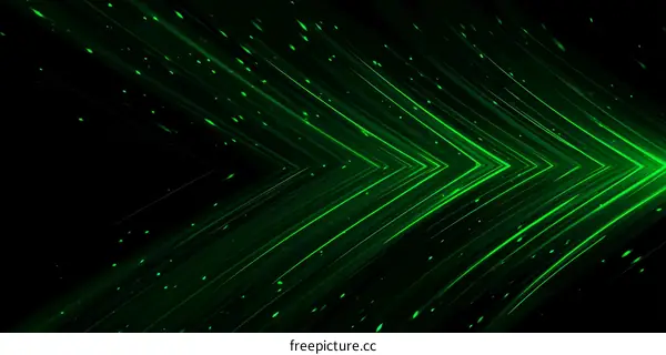 Abstract Futuristic Green Arrow Background