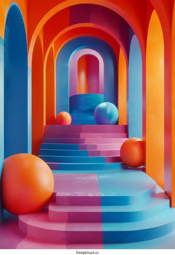 Abstract Colorful Architectural Design