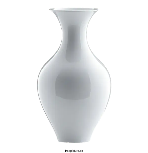 [Transparent Background PNG]Elegant White Porcelain Vase