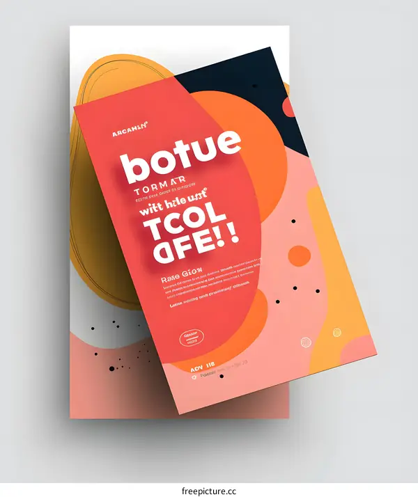 Abstract Geometric Shapes Poster with Colorful Design