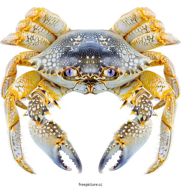 Blue Swimming Crab Isolated on White Background