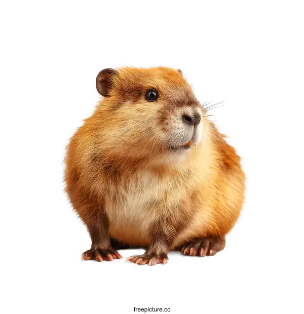 [Transparent Background PNG]Close-up of a Muskrat