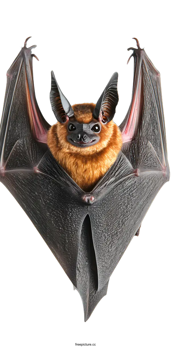[Transparent Background PNG]Close Up Of A Bat With Its Wings Spread Out