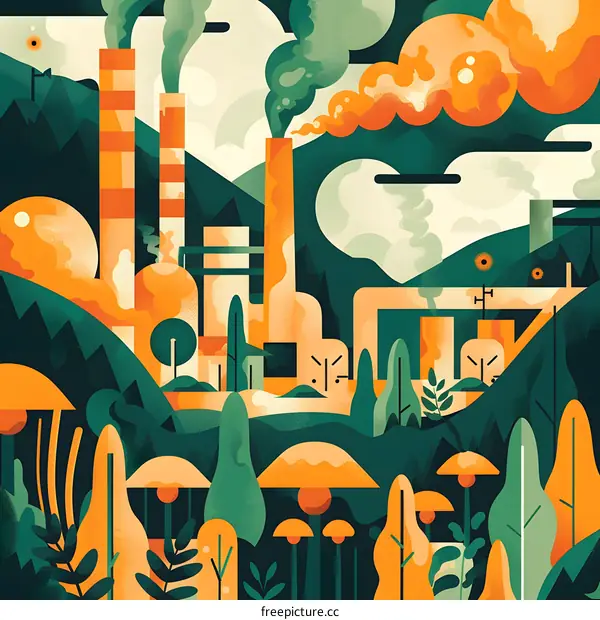 Industrial Pollution Affecting the Forest Ecosystem