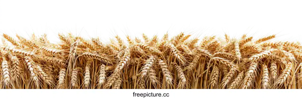 [Transparent Background PNG]Wheat Field Border Against White Background