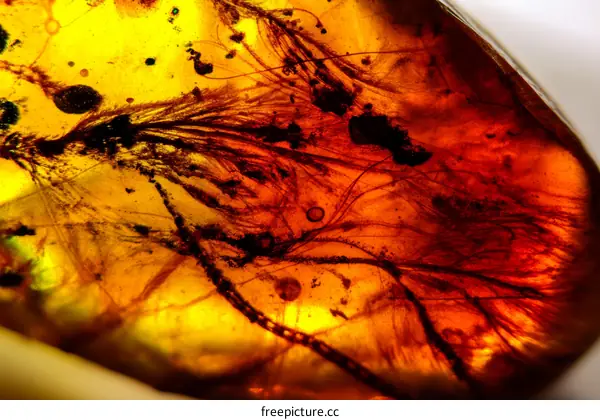 Ancient Amber with Preserved Organic Matter