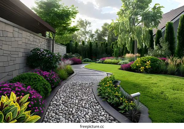 Garden landscape design renderings