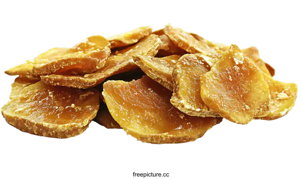 [Transparent Background PNG]Dried Ginger Slices Close-Up