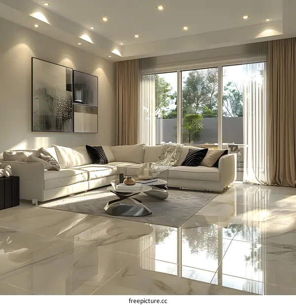 Modern minimalist living room