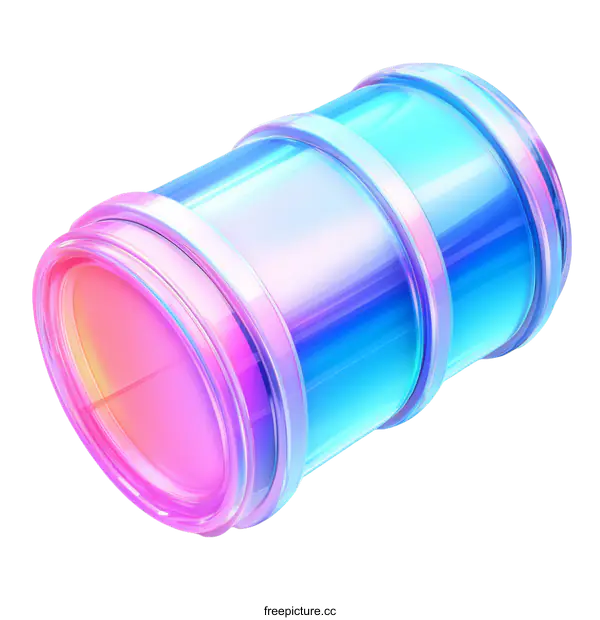 [Transparent Background PNG]Colorful Gradient Cylindrical Container