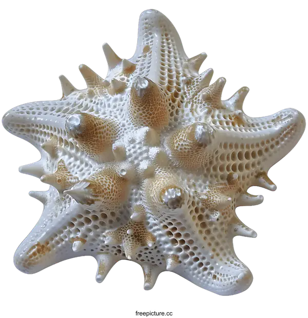 [Transparent Background PNG]Isolated White and Brown Seashell on White Background