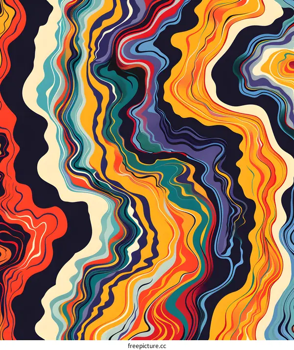 Abstract Swirls of Color Design