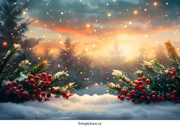 Holly decoration for Christmas