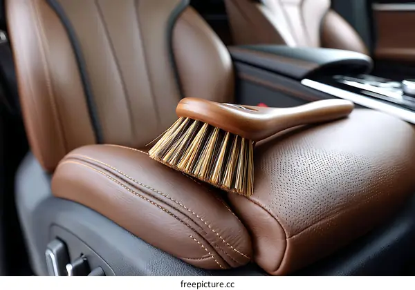 Car Leather Seat Cleaning Brush Detail