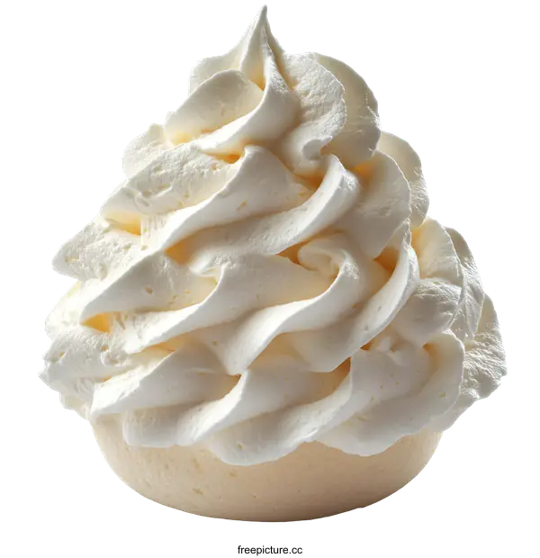 [Transparent Background PNG]Whipped Cream Dessert Close-Up