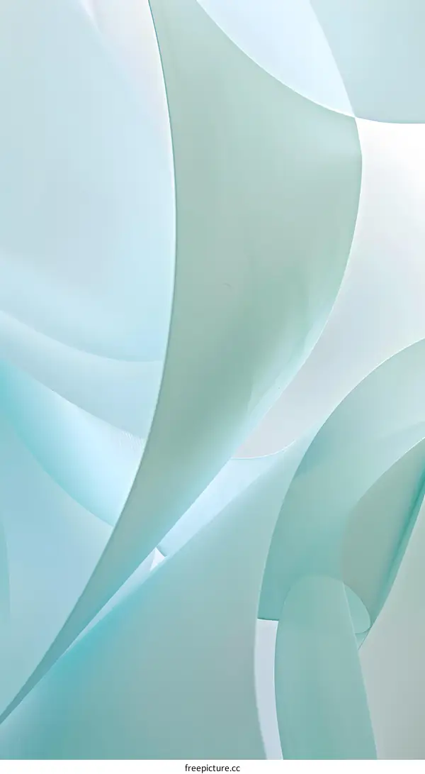 Abstract Pastel Green Swirls Background