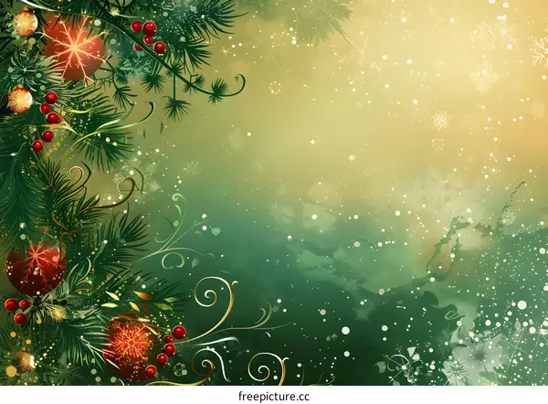 Christmas Background with Fir Branches