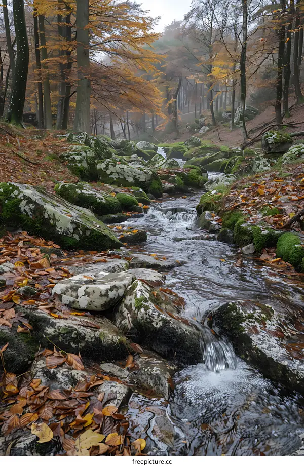 Forest Stream in Autumn
