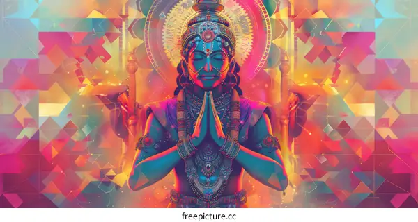 Blue God Illustration