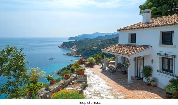 Coastal Mediterranean Villa with Panoramic Views