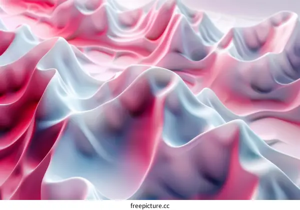 Abstract Pastel Pink and Blue Liquid Swirls Background