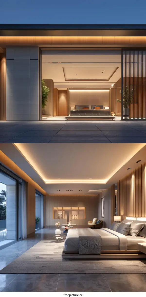 Modern Elegant Japanese Style Bedroom Interior Design