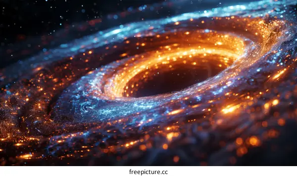 Abstract Background With Rotating Glowing Lights