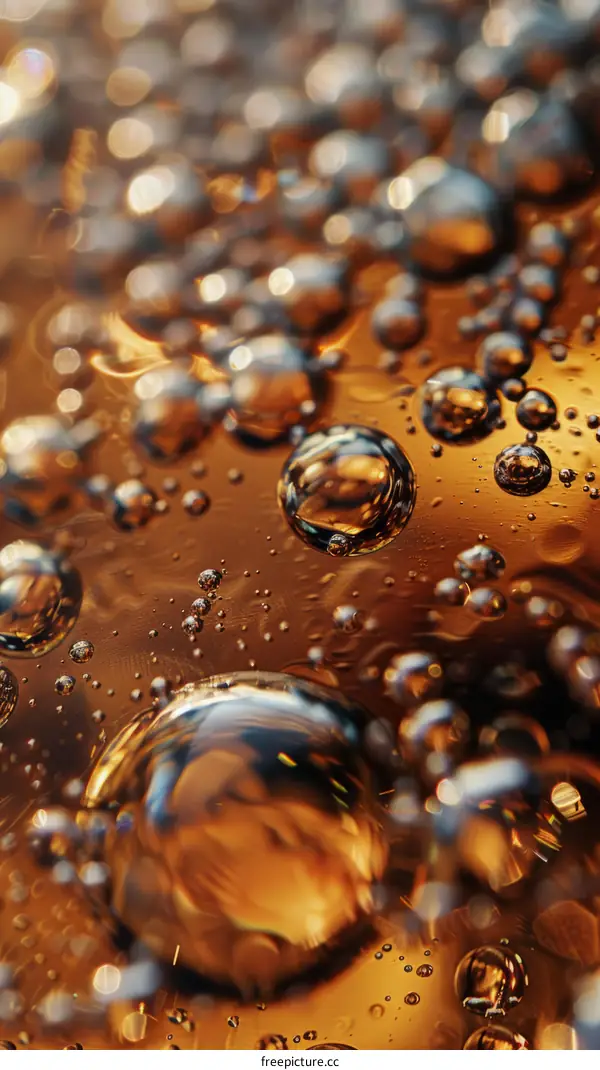 Close-up photograph of bubbles in a liquid