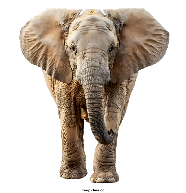 [Transparent Background PNG]A close-up portrait of an elephant