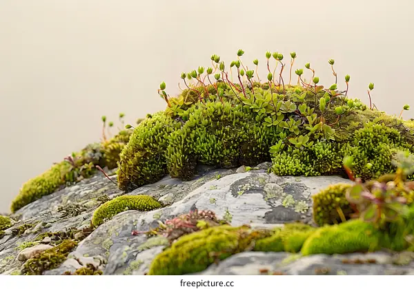 Close Up of Moss on a Rock