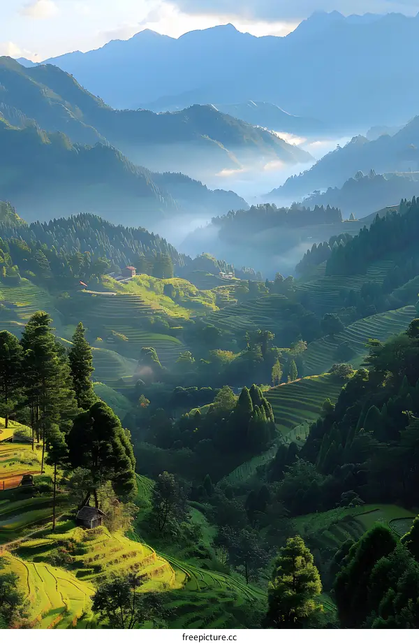 Morning Mist over the Rice Terraces